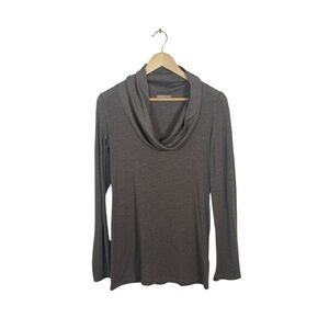 James Perse Women’s Cowl Neck Knit Long Sleeve in Greyish Brown Size 4 (XL)